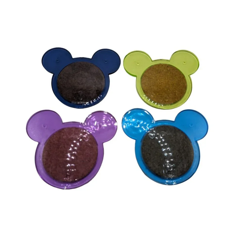 Disney  Mickey Mouse Ears Acrylic Lucite Coasters Set of 4 Colors